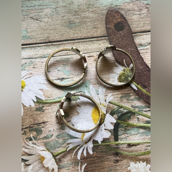 Silver Heart and Star Ring Set - Picture 6 of 6